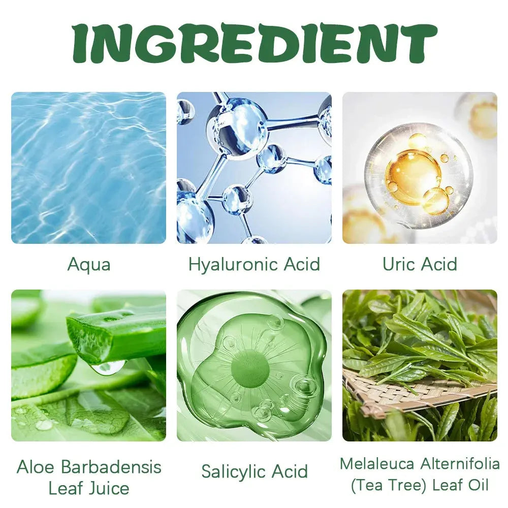Urea cream ingredient panel with labeled components, including hyaluronic and salicylic acid.