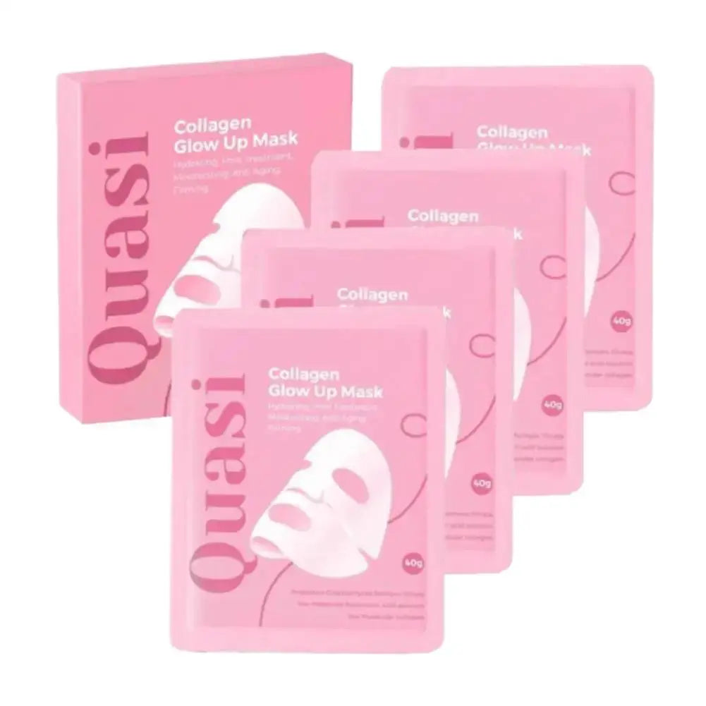 Pink collagen glow-up hydrogel face mask pack with layered sheet masks