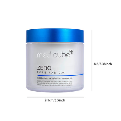 Medicube ZERO PORE PAD 2.0,Pre-Soaked Dual-Texture Cotton,Moisturizing & Calming Formula,Korean Skincare,K-Beauty,Korean Makeup