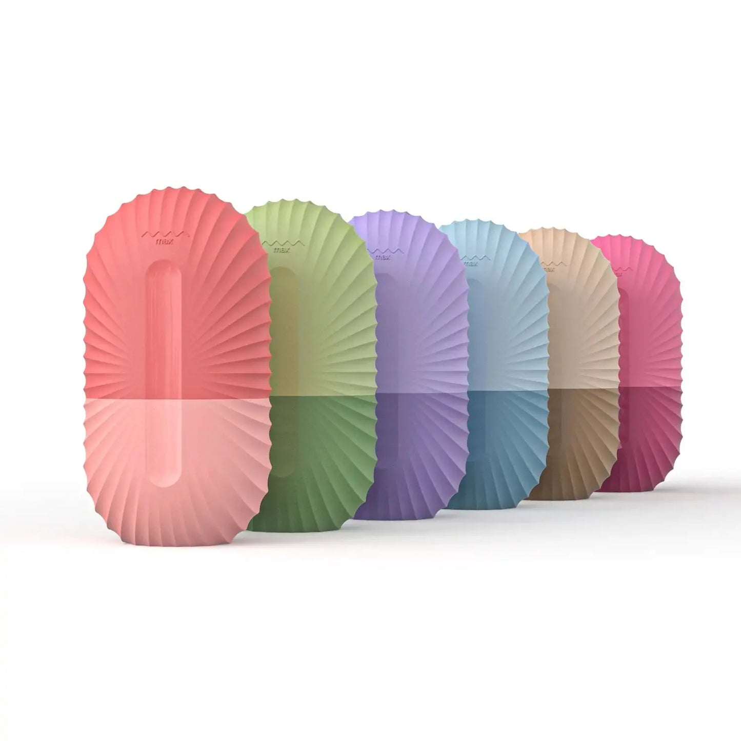 Assorted silicone ice facial rollers in multiple pastel colors