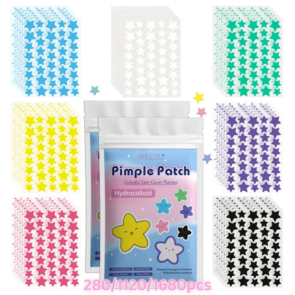 Hydrocolloid star pimple patch starter set, includes 280/1120/1680 pcs