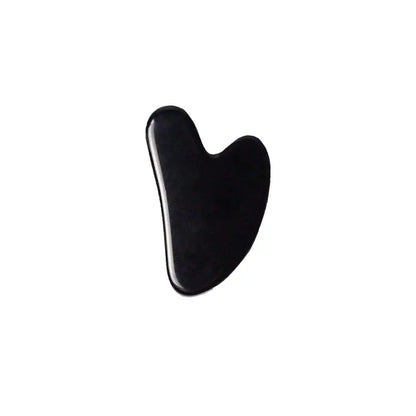 Silicone ice roller tool, dark facial gua sha shape with curved edge