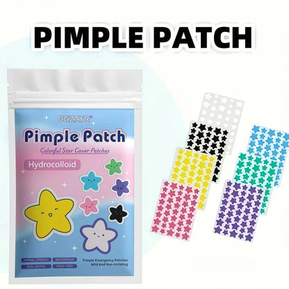 Hydrocolloid star cover pimple patches pouch with colorful star designs