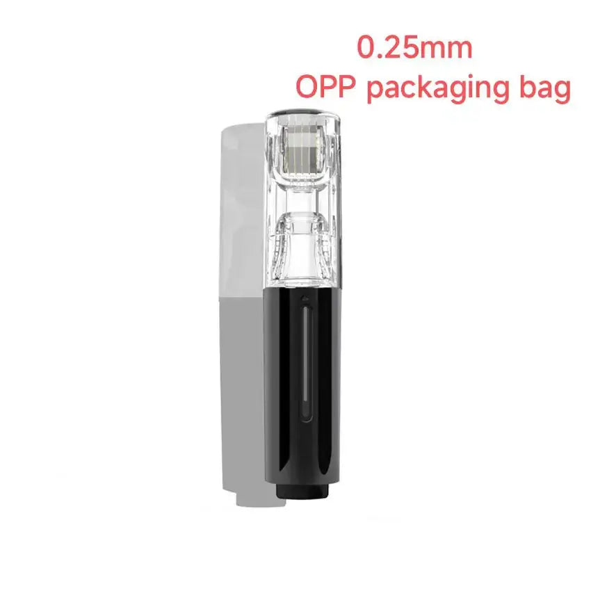 0.25mm micro infusion roller applicator pen with clear needle head and black body
