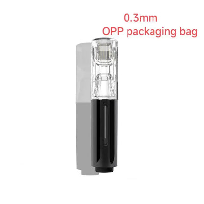 Micro infusion roller beauty device with clear roller chamber and black base