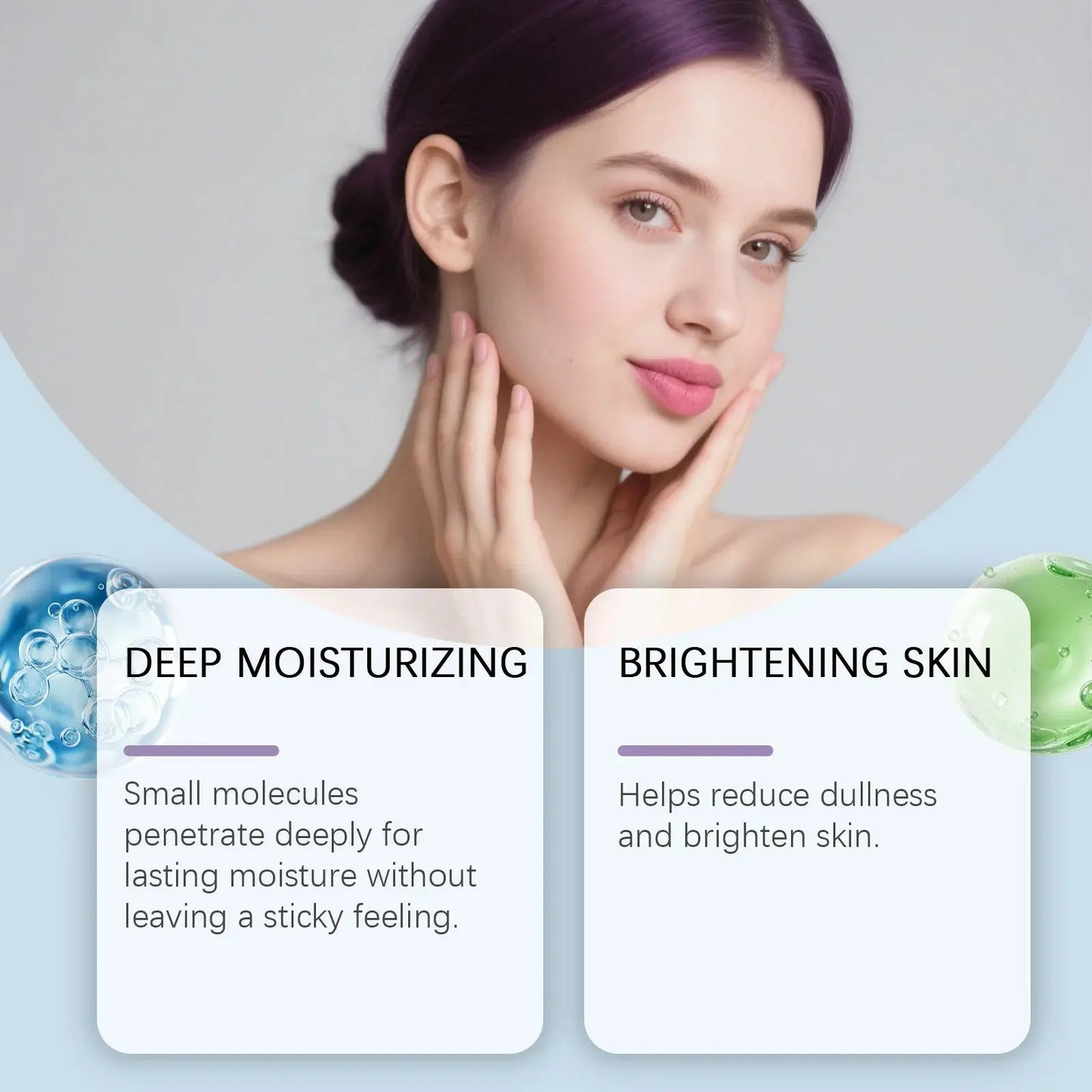 Gentle exfoliating facial cleansing pads with circular pads on face