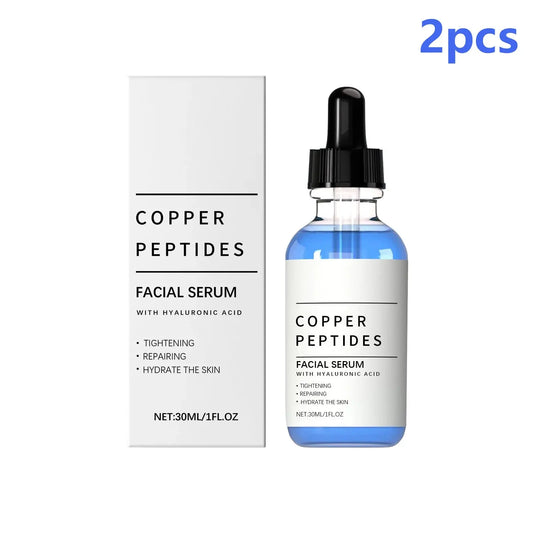 Copper peptides facial serum set: blue dropper bottle with white box (2 pack)