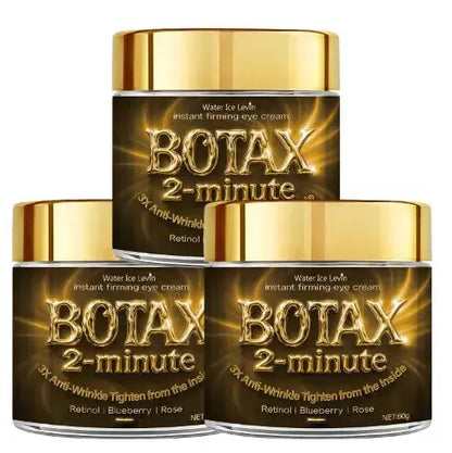 BOTAY 2-minute retinol face cream jars with gold lids, BeeVenom label