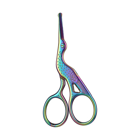 Facial Hair Scissors Rounded Professional Stainless Steel Mustache Nose Hair Beard Eyebrows Eyelashes Trimming Clippers