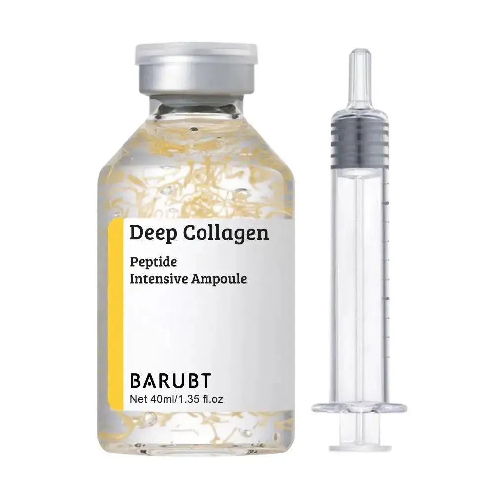 Deep collagen peptide intensive ampoule set with amber bottle and clear applicator