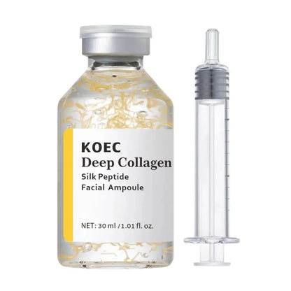 KOEC deep collagen silk peptide facial ampoule bottle with dropper