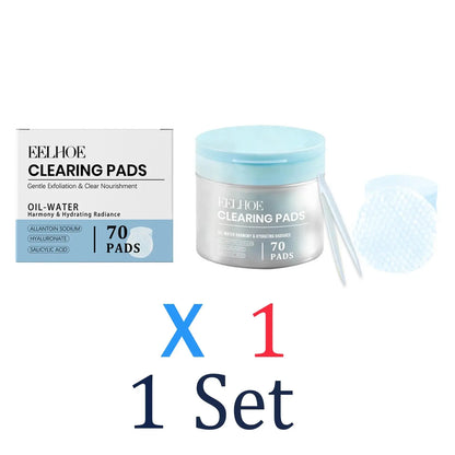 70-pad clearing pads set with jar, box, and cleansing disk (1 set)